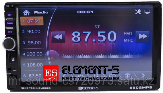 2DIN Автомагнитола "5-Element" E5-B5502 Bluetooth d "6.2"