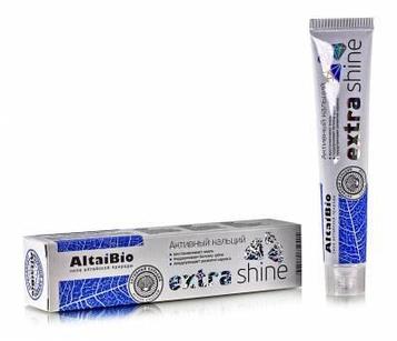 AltaiBio Зубная паста для укрепления эмали зубов "Активный кальций", 75мл