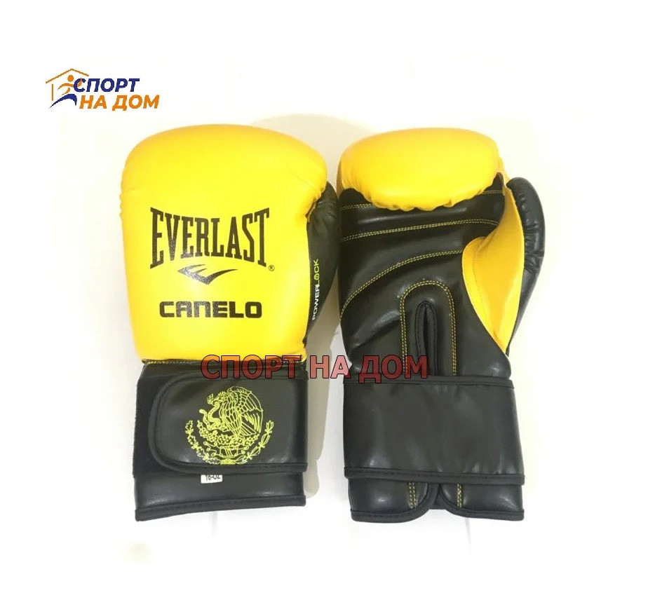 Боксерские перчатки EVERLAST Canelo кожа (цвет желтый) 12,14,16OZ