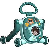 Каталка-ходунки 606 c игровым центром 3 в 1 синий, фото 6