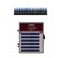 Ресницы для наращивания Luxury, Ø 0,1 мм, Mix C, (№10,12,14), цвет: черно-синий, 6 линий Runail Professional - фото 1 - id-p93973610