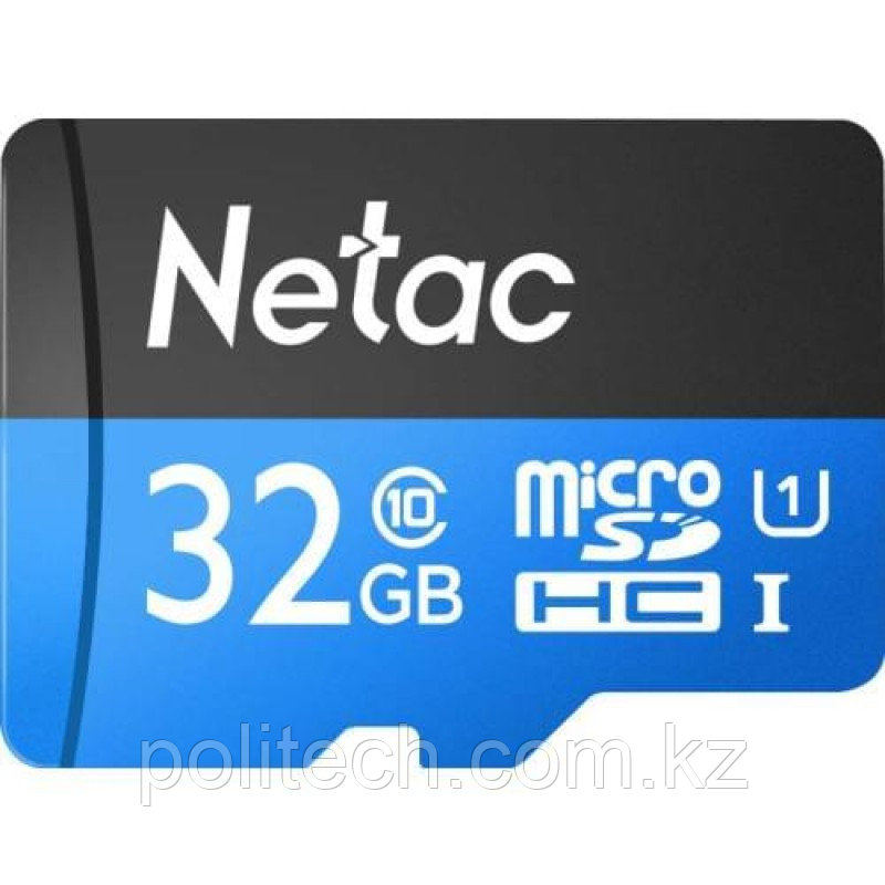 Карта памяти MicroSD 32GB Class 10 U1 Netac P500STN с адаптером SD