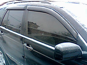 Дефлекторы SIM боковых окон для BMW X5 (2004-, E53), (2007-, E70), темные, на 4 двери - фото 1 - id-p437225