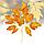 Искусственная ветка Ясень 70 см оранжевый, фото 7