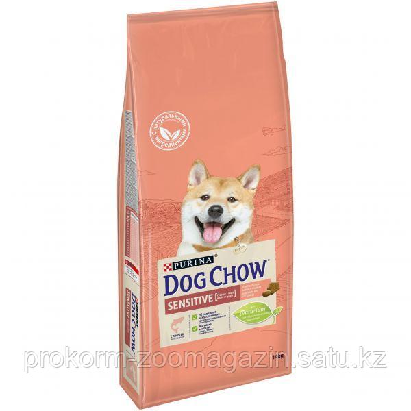 Сухой корм Dog Chow® Sensitive для взрослых собак с чувствительным пищеварением, лосось - фото 1 - id-p93989298