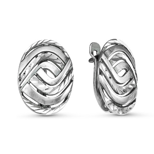 Серьги Красная Пресня , без вставок, с английским замком, флора 3309410-5