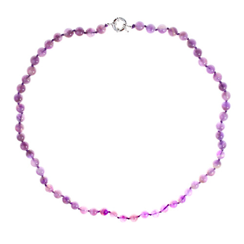 Бусы серебро без покрытия, аметист 03T-d8-45cm размеры - 45
