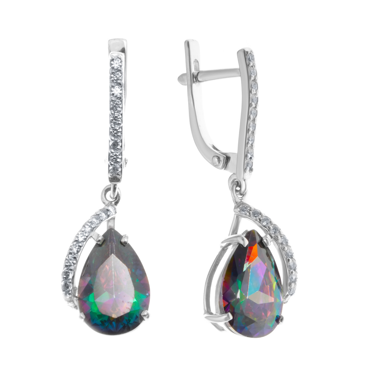 Серьги TEOSA серебро с родием 200-841-CK