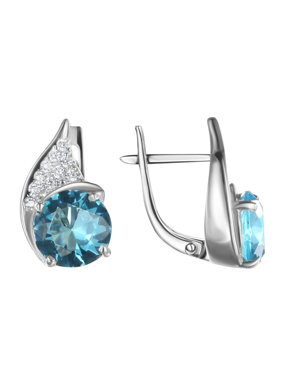 Серьги TEOSA серебро с родием 10220-517-TZ
