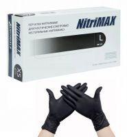 Перчатки нитровиниловые L, черные NitriMAX 100шт.