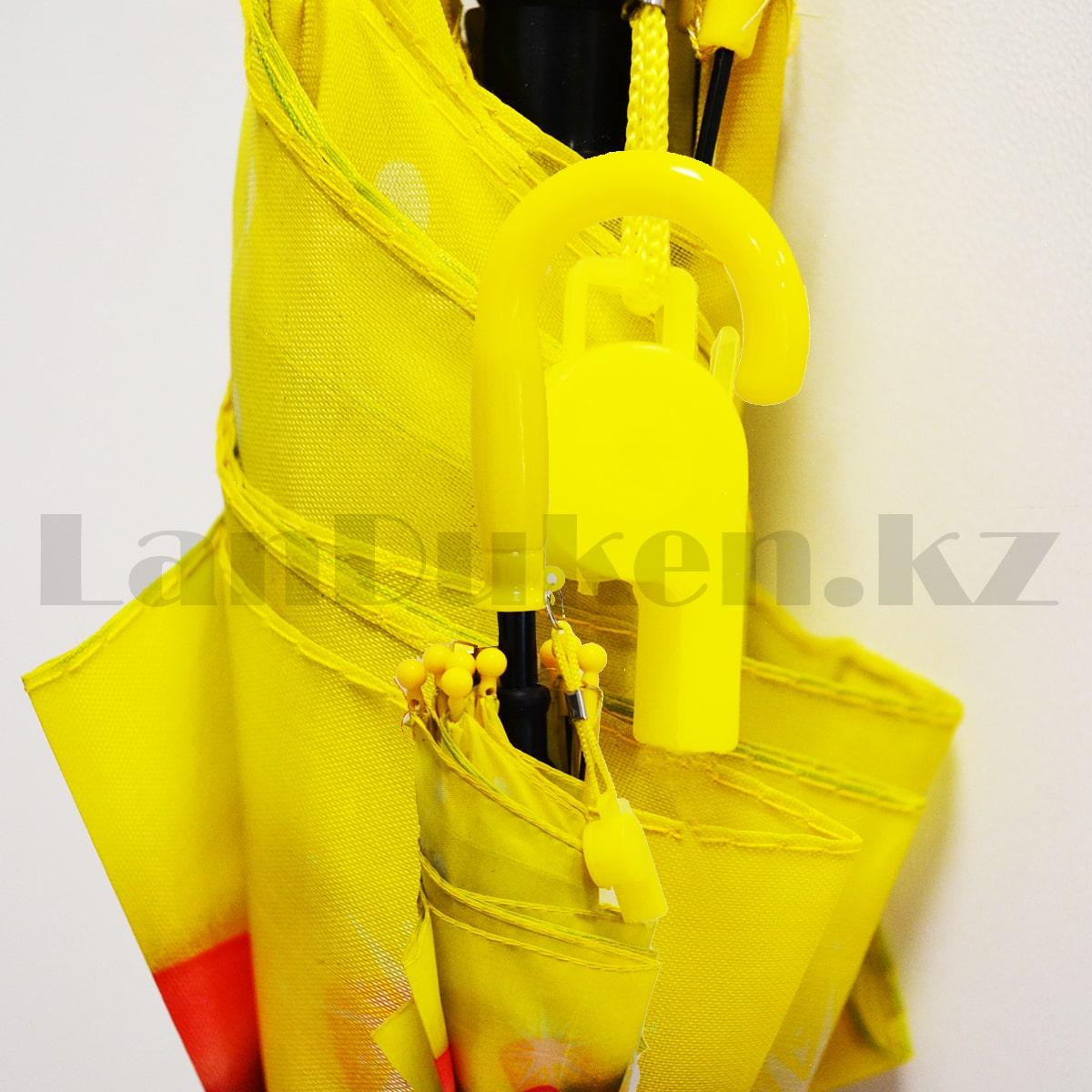 Зонт детский Мини Маус трость 66 сантиметров желтый - фото 6 - id-p93998702