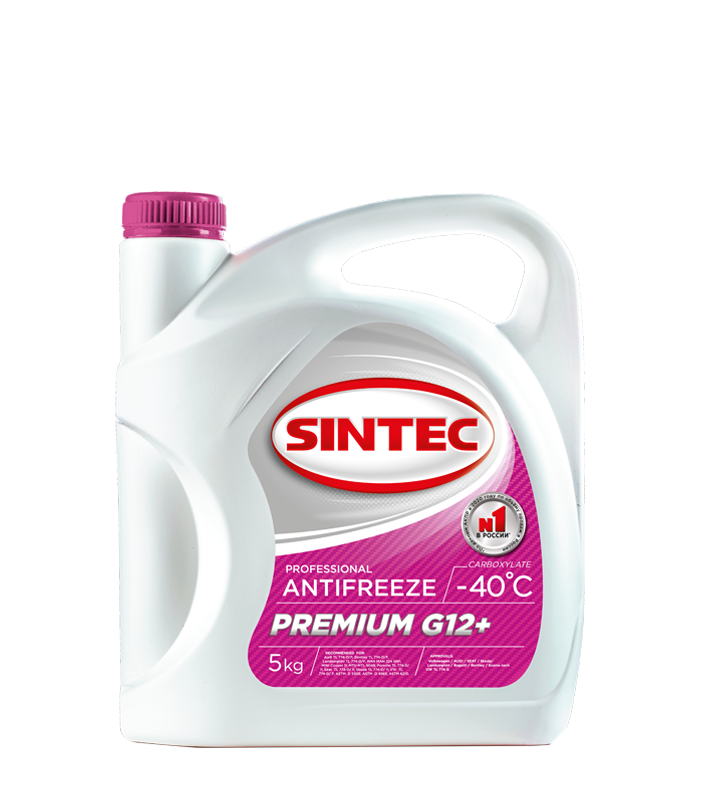 Антифриз Sintec ANTIFREEZE PREMIUM G12+ (-40) канистра 5 кг - фото 1 - id-p94000240