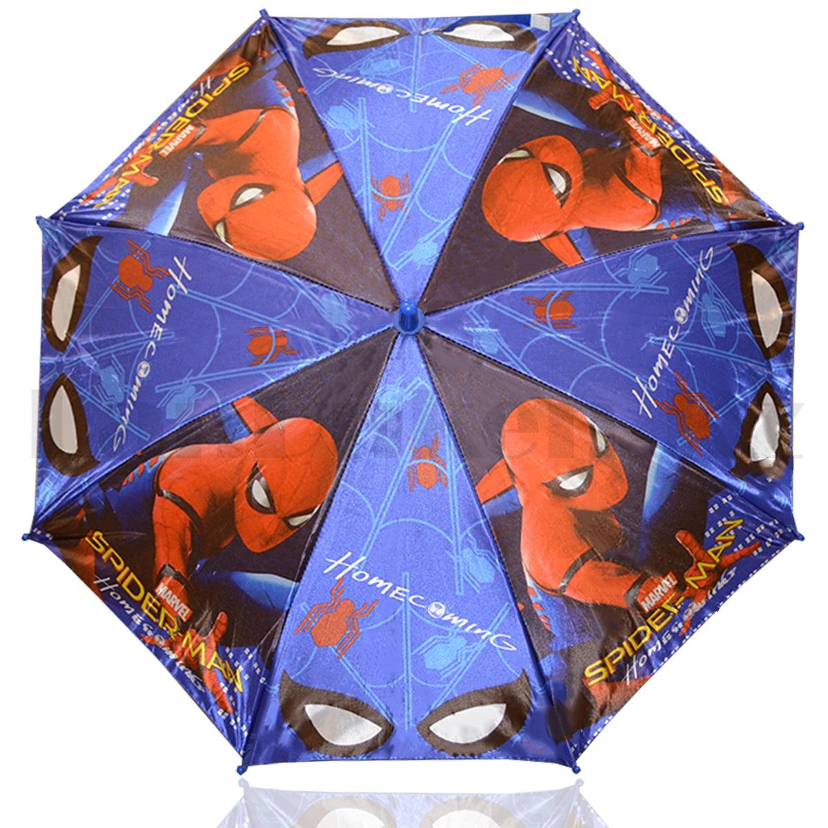 Зонт детский Человек Паук трость 68 сантиметров темно-синий - фото 1 - id-p94003891