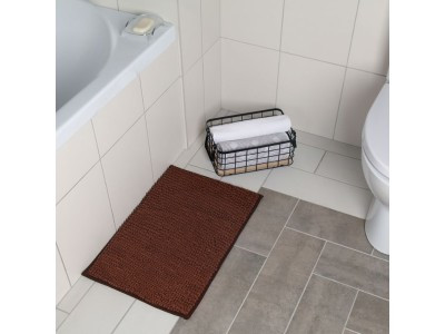 Коврик для ванной Доляна Букли 40×60 коричневый - фото 2 - id-p94004827