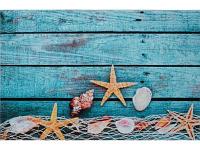 Коврик для ванной Доляна Морские звёзды 80×120 голубой