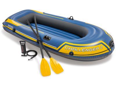 Надувная лодка Intex Challenger 2 Set 68367NP синий