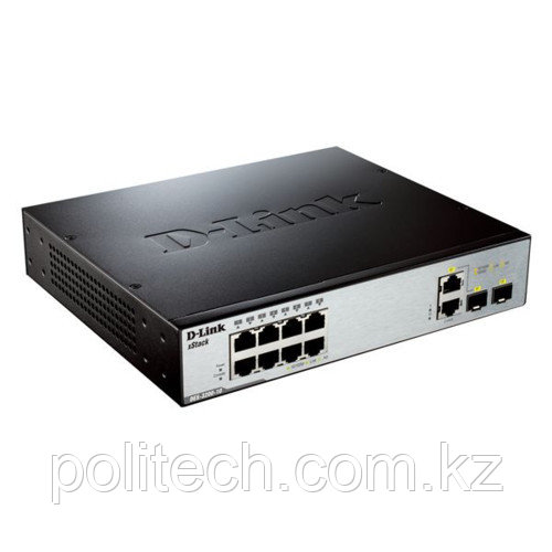 DGS-3200-10/E  D-Link 8-Port Managed L2 Gigabit Switch +2 combo 10/100/1000Base-T/SFP