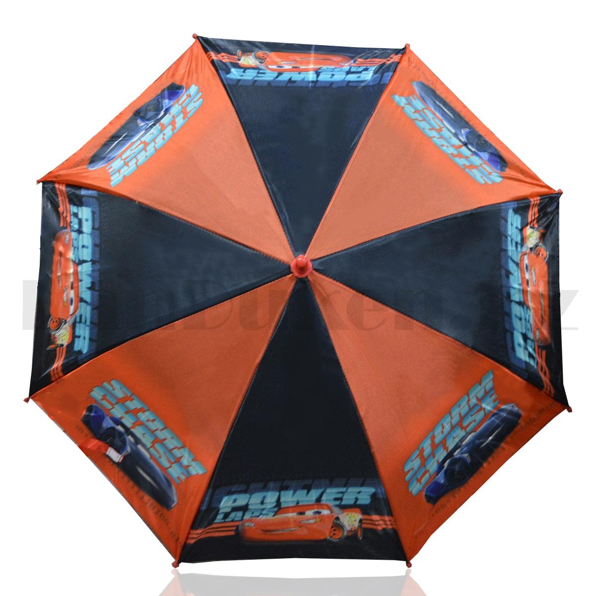 Зонт детский Тачки трость 68 сантиметров красный-черный