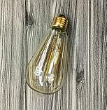 Лампочка с нитью накаливания ,теплый оттенок, 40 вт, фото 3