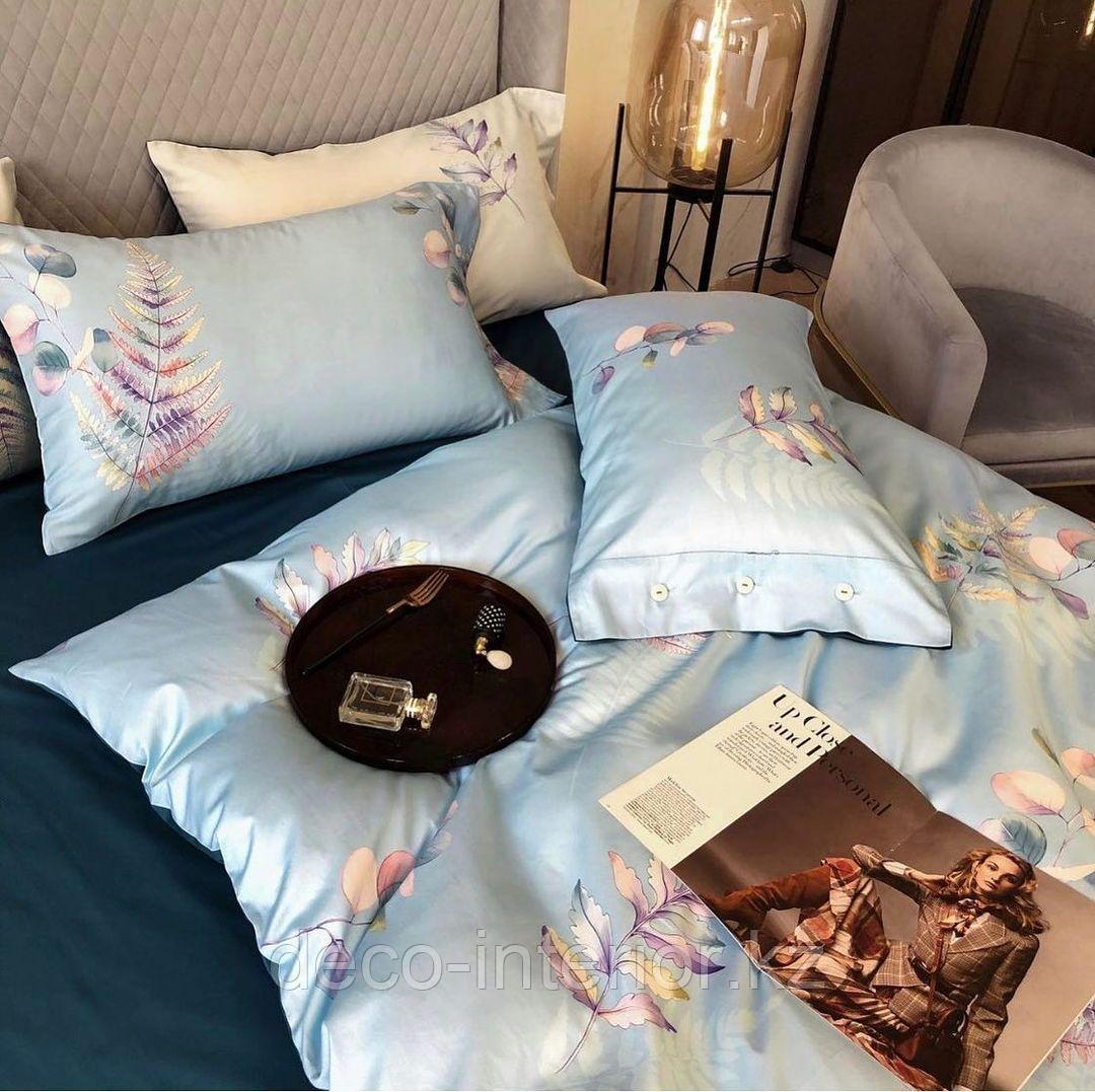 Комплект постельного белья из египетского хлопка с растительным принтом - фото 7 - id-p94007899