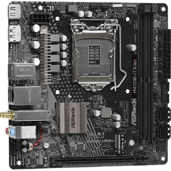 Материнская плата ASRock H410M-ITX/AC LGA1200 - фото 2 - id-p94014290