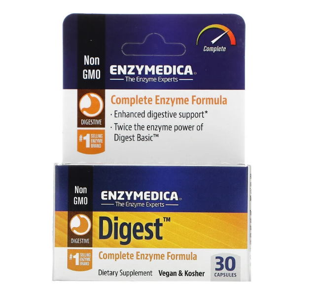 Enzymedica, Digest, комплексная ферментная формула, 30 капсул