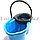 Набор для уборки швабра + ведро с отжимом Zambak 188 синий, фото 5