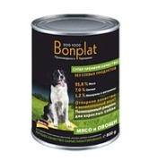 Bonplat quality vegetable rague with meat мясо с овощами, влажный корм для собак всех пород