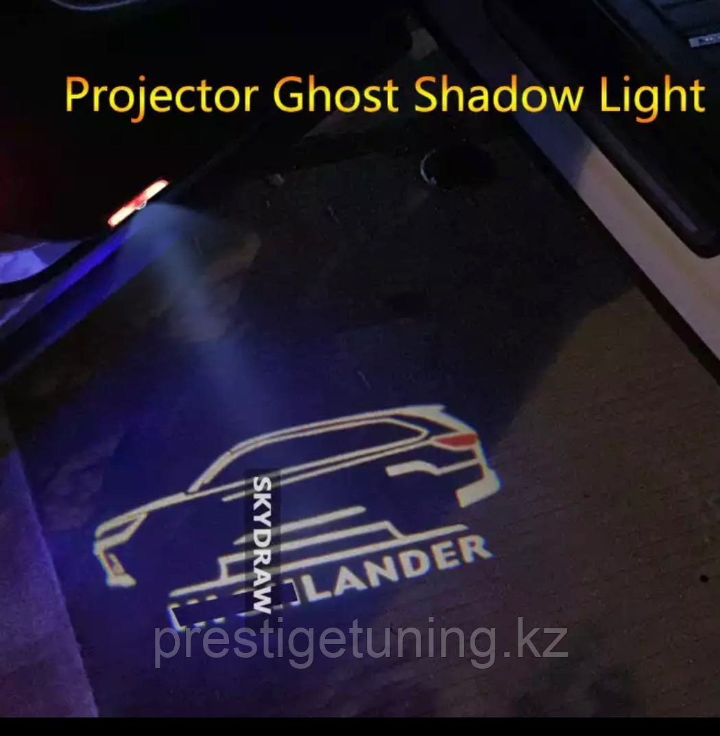 Проекция двери с надписью на Toyota Highlander 2009-21