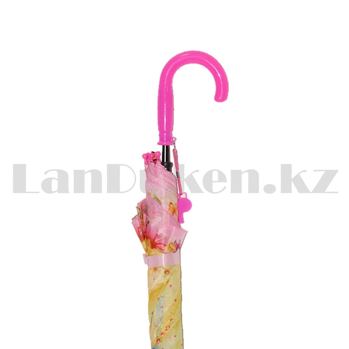 Зонт детский принцесса трость Белоснежка 66 сантиметров розовый - фото 4 - id-p94021104