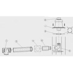 Система отвода дымовых газов, базовый комплект GA-K для GB112, 29-43 кВт