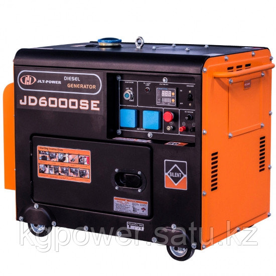 Дизельный профессиональный генератор KG Power JD7000 6 kW в кожухе - фото 1 - id-p94023816