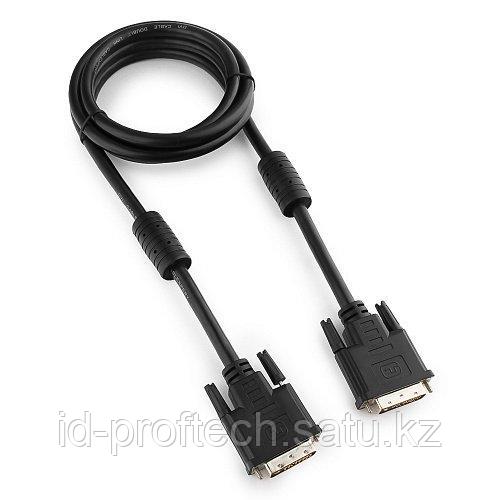 Кабель DVI-D single link Cablexpert CC-DVI-BK-6, 19M-19M, 1.8м, черный, экран, феррит.кольца, пакет - фото 1 - id-p94029008