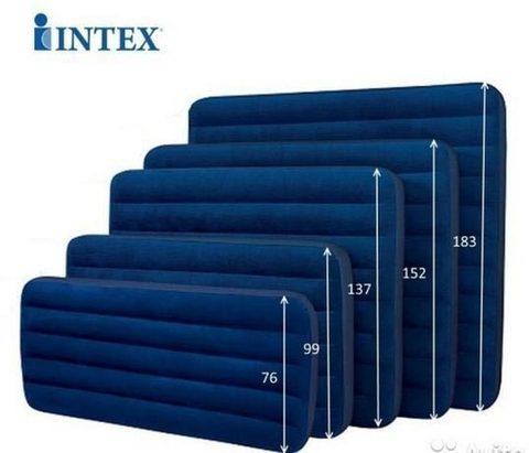 Матрас надувной с подголовником INTEX Pillow Rest Classic Airbed (64143, 152х203х25 см) - фото 8 - id-p94029860