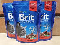 Тұздықтағы сиыр еті мен бұршақ қосылған BRIT Premium (Brit Premium), рмекші 100 гр