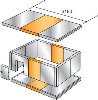 Расширительный пояс 600 мм для холодильных камер КХН-2.94 , КХН-4.41 - фото 3 - id-p94036633
