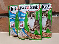 KITEKAT ( Китекет) для взрослых кошек с рыбой в соусе, пауч 85 гр