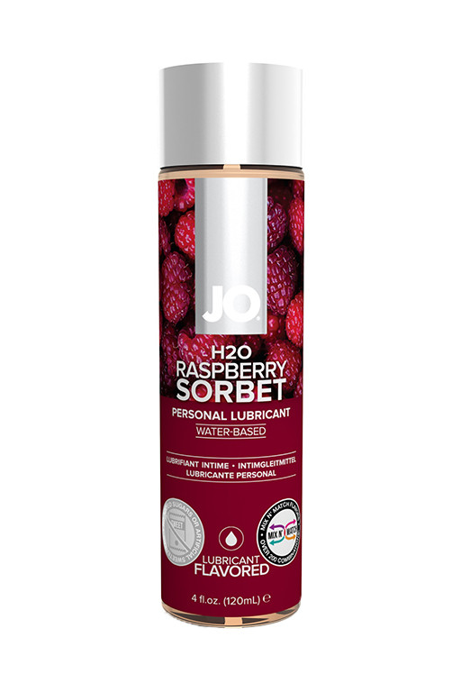 Вкусовой лубрикант "Малиновый сорбет" / JO Flavored Raspberry Sorbet 4oz - 120 мл