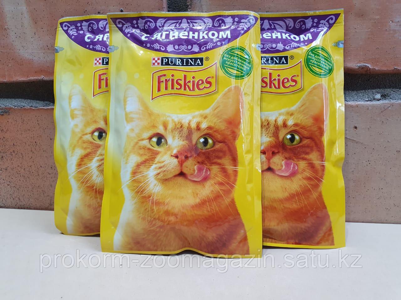 Friskies, Фрискис для взрослых кошек, ягненок, кусочки в соусе ( подливке), пауч 85 гр - фото 1 - id-p94054004