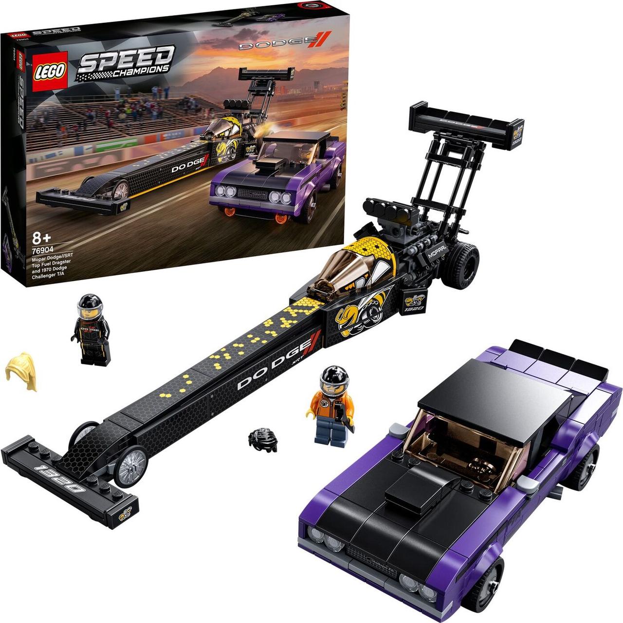 76904 Lego Speed Champions Mopar Dodge//SRT Top Fuel Dragster and Dodge Challenger 1970 года T/A - фото 3 - id-p94019933