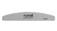 Профессиональная пилка для искусственных ногтей (серая, полукруг, 150/180) №6438 Runail Professional