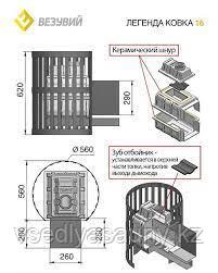 Печь Везувий Легенда Ковка 16 (чугунная дверца 271) - фото 4 - id-p94072530