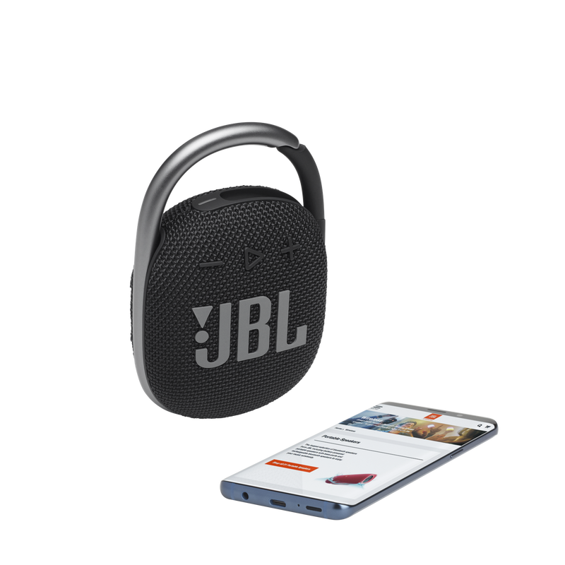 Портативная акустическая система JBL Clip 4 - Portable Bluetooth Speaker with Carabiner - Black - фото 1 - id-p93565082