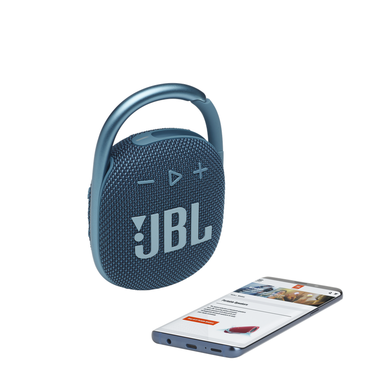 Портативная акустическая система JBL Clip 4 - Portable Bluetooth Speaker with Carabiner - Blue - фото 1 - id-p93565083