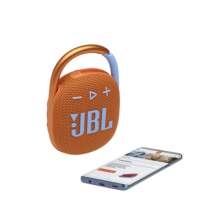 Портативная акустическая система JBL CLIP 4, оранжевая - фото 1 - id-p93565086