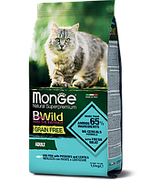 Monge 1.5кг B.WILD GF д\кошек треска картофель чечевица