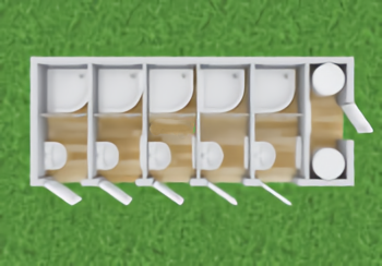 Санитарный модуль с раковинами С-2, фото 1