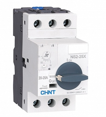 Выключатель автоматический для защиты электродвигателя Chint NS-2-25X, 2.5-4A