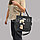 Сумка рюкзак 2 в 1 с мишкой в кармане молнией и плечевыми ремнями XinYingCai черная, фото 3