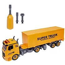 Разборная инерционная машина Тягач с прицепом, 50 см, звук, свет